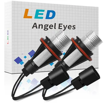 1 Pāris 12V 10W Par E39 E60 E63 E87 Angel Eye Miglas Lukturi LED Dienas Gaitas Lukturi Dekoratīvās Modificēti Auto Piederumi