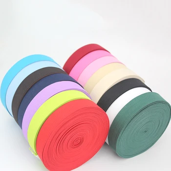 10 metri 20mm krāsaina poliestera tamborēšanas gumiju, elastīgs šūšana apģērbi, aksesuāri, lentes dekoratīvās lentes elastīgs