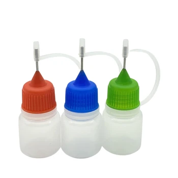 10 X 3ml E-šķidrums Plastmasas Pudele Ar Pilinātāju Metāla Adatu Tukšu Konteineru, Lai Šķidruma Pudelīte