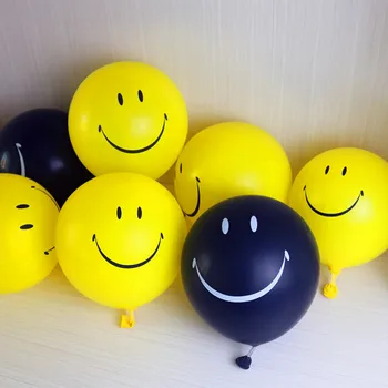100 gab./daudz 12inch SMILY Face smieklīgi Lateksa Baloni, Gaisa Bumbas, Piepūšamās Kāzu Puse, Apdares Dzimšanas dienas svinības Peldēt Baloni