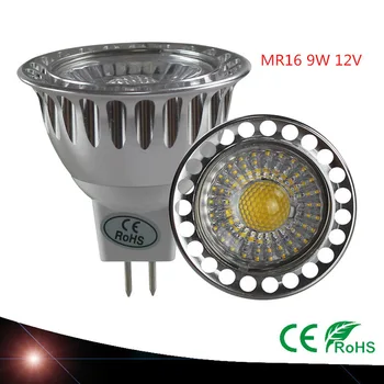 10Pcs Jaunas ielidošanas augstas kvalitātes LED Prožektori MR16 9W 12V aptumšojami griestu lampa LED Ziemassvētku Emitenta forši, silti balta lampas