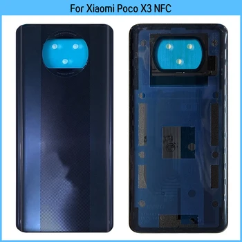 10PCS Jauns Xiaomi Poco X3 NFC Akumulatoru Atpakaļ Vāciņu Aizmugurējo Durvju Xiaomi PocoX3 Aizmugurējais Panelis Mājokļu Gadījumā Aizstāt Ar Līmi
