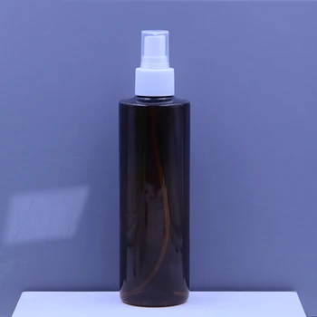 10ps/daudz 250ml Augstas Kvalitātes apaļa dzintara skaidrs, zils zaļš PET plastmasas pudele ar ārstniecības sūkņa smidzinātājs matu eļļa, kas uzpildāmas
