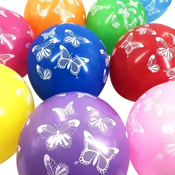 12inch 2.8 g Tauriņš Iespiesti Lateksa Balonu, kas ir Piepūšams ar Hēliju Gaisa Bumbu, Kāzu Dekorēšana Happy Birthday Party Piegādes Balonu