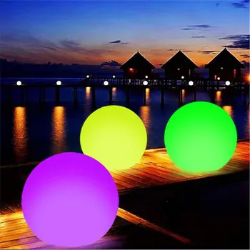 15.7 collu LED Beach Ball 16 Krāsu Maiņa Gaismas up Baseins Bumbu Tālvadības Piepūšamo Pludmales Kickball IP68 Ūdensnecaurlaidīga Spīd D