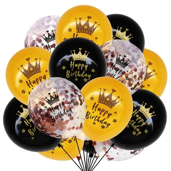 15pcs16/18/30/40/50/60 gadu vecs balons konfeti set kombinācija, dzimšanas dienas svinības, banketu vieta apdare