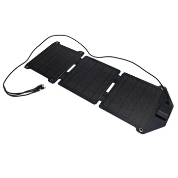 15W, Saules Locīšanas Soma, USB 5V Ultra-Plānas Saules Āra Pārgājienu Zvejas Mobilo Telefonu, Mobilo Jauda Lādētājs Solar Panel