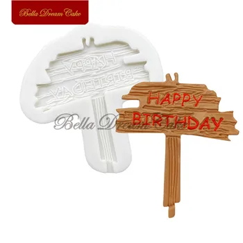 1pc Happy Birthday Nosūtīt Silikona Veidnē Šokolādes Fondants Pelējuma DIY Māla, Ziepju Formas Kūka Dekorēšanas Instrumentiem Cepšanas Piederumi
