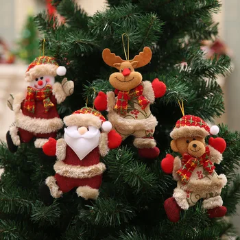 1PC Maza Mēroga Ziemassvētku Rotājumi Santa Claus, Sniegavīrs DIY Kulons Lelle Ziemassvētku Eglītes Mājas Dekors Bērniem Dāvanu Navidad