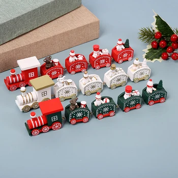 1PC Ziemassvētku Vilciena Jaunā Gada Rotājumi Modeli Neto Slavenību Vilcienu Rotājumi Laimīgs, Priecīgus, Ziemassvētku Dekori Mājas Xmas Dāvanu Bērniem