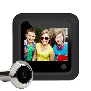 2.4 collu video durvju 300000 pikseļi Peehole Skatītāju acu video durvju Smart home āra kamera pārrauga vizuālo durvju zvans