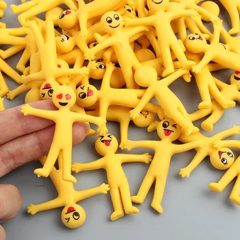 20/packHot pārdošanas dzeltenais nelietis, dekompresijas rotaļlietu Mini pull stiept dzeltens cilvēks šķipsnu mūzika, bērnu rotaļlietas