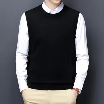 2022. Gada Rudenī Jaunu Vīriešu Džemperi, Vestes Korejiešu Stilā, Modes Visu Saskaņot Uzņēmējdarbības Ikdienas Džemperis Bez Piedurknēm Augstas Kvalitātes Vīriešu Veste