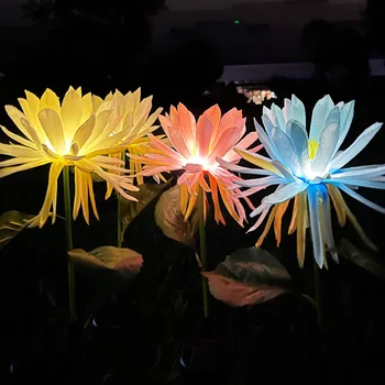 2022 jaunu saules epiphyllum lampas, āra, dārza zāliena dekoratīvās led ainavu lampa, solar led gaismas āra dārza saules gaismas