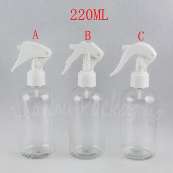 220ML Caurspīdīga Kārta Plecu Plastmasas Pudeles , 220CC Tonera / Ūdens Iepakojumu Pudeles , Tukši Kosmētikas Konteinerā ( 20 GAB/Daudz )