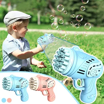 23 Caurumu Burbuļu Mašīna maziem bērniem Vasarā Multfilmas Rotaļlietu Bērniem, Automātiskā Burbuļi Blaster Pistoli Ārā Kempings Puses dod priekšroku Dāvanu