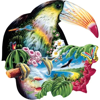 25 Stili, Putnu, Dzīvnieku Puzzle Unikālo Neregulāras Formas Gabalos Koka Pasūtījuma Rotaļlietas Mozaīkas Bērniem Dāvanu Pieaugušo Mākslas Kolekcija A3 A4 A5