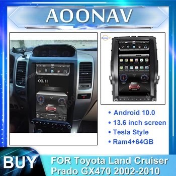 2din Android auto radio multimediju atskaņotājs, Toyota Land Cruiser Prado GX470 2002. - 2010.gadam auto stereo galvas vienības GPS navigācijas