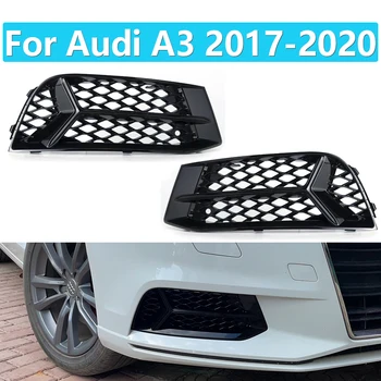 2gab Audi A3 2017 2018 2019 2020 Šūnveida Miglas Luktura Rāmis Dobi Režģis Ar Neto Black Spilgti Auto Piederumi