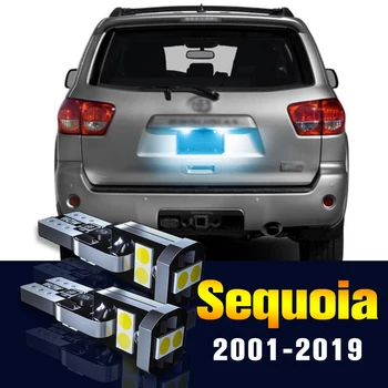 2gab LED numura zīme Spuldžu Skaits Spuldzes Toyota Sequoia 2001-2019 2011 2012 2013 2014 2015 2016 2017 2018 Piederumi
