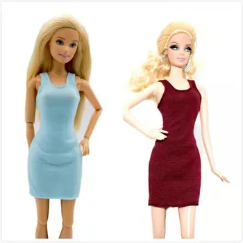 2gab Modes bez Piedurknēm Tvertnes Kleita Barbie 1/6 BJD Lelles Apģērbs, Apģērbs, Bērnu Namiņš DIY Rotaļlietu Meitenei Dāvanu 30cm Lelles, Aksesuāri