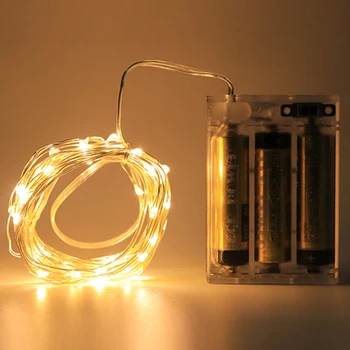 2M/3M/5M/10M Vara Stieples LED String Gaismas Ziemassvētku Rotājumi Ziemassvētku Gaismas, Baterijas DIY Brīvdienu Kāzu Dekori Apgaismojums