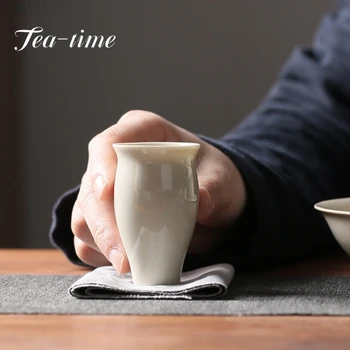 2PC/Komplekts 50ml Augu Pelnu Retro Vienu Tasi Kung Fu Teaset Kausa Keramikas Tējas Tase Teaware Houseware samll Teacup Master Cup Aromātisks Kauss