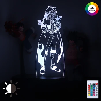 3d anime lampas Tengen Toppa Gurren-Lagann nightlights lampas statuetes karikatūra apgaismojums guļamistabā gaismu, mājas dekori lampas dāvanu