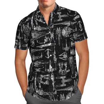 3D Drukas Modes Krāsains Kosmosa Vetement Homme Hawaii Camisas Unisex Hipster Streetwear Apģērbu Vīriešiem, Īss Krekls Topi-803
