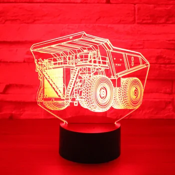 3D LED Nakts Gaisma Ēku auto ar 7 Krāsas, Gaismas, Mājas Apdare, Lampas Pārsteidzošs Vizualizācijas Optiskā Ilūzija Awesome
