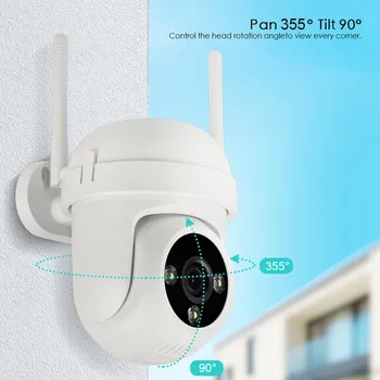 3MP PTZ Wifi IP Kamera Outdoor 4X Digital Zoom AI Cilvēka Atklāt Bezvadu Ūdensizturīgs Kameras Audio Drošības CCTV Kameras YCC365 Plus