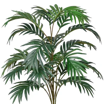 3X Mākslīgo Palmu Augu Lapu Mākslīgā Viltus Tropu Liels Palmu Lapu Mākslīgo Augu