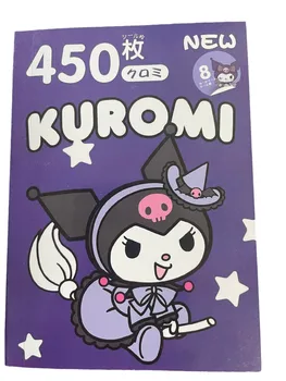 450pcs Cute Karikatūra Sanrio Kuromi Cinnamoroll Melodiju Hello Kitty PomPomPurin Pochacco Uzlīmju Grāmata Bērniem DIY