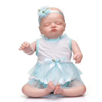 49CM Rozālija Atdzimis Miega Baby Girl Elastīgu Soft Touch Roku Lelle Augstas Kvalitātes Matu Sakņojas Skropstas Ziemassvētku Dāvanas