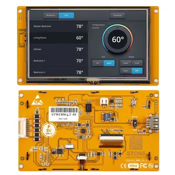 5.0 Collu HMI Intelligent LCD Modulis Ar Labāko Detaļu Pasaulē Darbā Ar STC/AVR/PIC/DSP/KONSOLES Sistēma