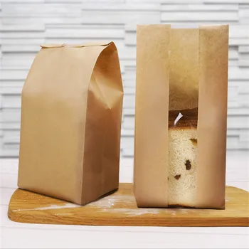 50 Gab./komplekts Kraftpapīrs DIY Maize Tukšu Kraft Papīra Maisiņu Grauzdiņš Cepumi Cepšanas Pārtikas pakas Rīki
