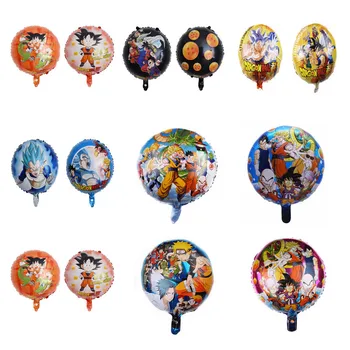 50gab 18inch Karikatūra Anime Pūķis Ballons Happy Birthday Banner Bērniem Zēns Puse Rotājumi Mērkaķis Saiyan Rotaļlietas Kūka Topper Dāvanu