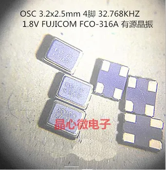 50gab/ FUJICOM FCO-316 3225 OSC 32.768 K 32.768 KHZ Aktīvs čipu kristāla 1.8 V