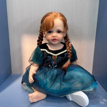 55CM Betija Atdzimis Bērnu Lelle Pilna Ķermeņa Ūdensizturīgs Silikona Toddler Meitene Lelle Princese Spilgti Ziemassvētku dāvanas nekustamā Bērnu
