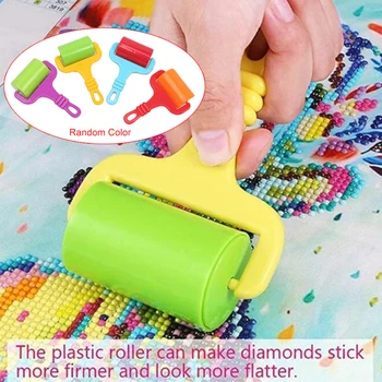 5D Dimanta Krāsošanas Rullītis ar Plastmasas Gumijas Rullīti DIY Amatniecības Māla Līdzināšanas Nospiežot Izlīdzināšanas Rīki KIMA88