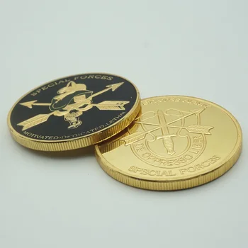 5gab/daudz 1 OZ asv Armijas Īpašo Spēku Zelta Pārklājumu Monētu Metāla Kārtas Challenge Monētas Dāvanu Kolekcija