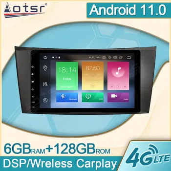 6+128G Android 11.0 Benz E-Class W211 W219 CLS Auto Radio Multimediju Atskaņotāju, Auto Video, GPS Navigācijas Vienības Vadītājs DPS NAV 2Din