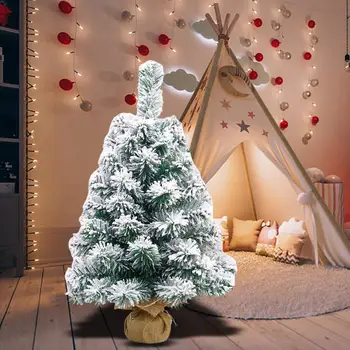 60cm Mākslīgie Mini Ziemassvētku Eglīte Ietver Auduma Maisiņu Mākslīgās Ziemassvētku Eglītes, lai Kafijas Galda, Galda Verandā Mājas Dekoru