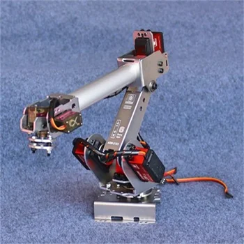 6DOF mehāniskās rokas gaisa sūknis alumīnija sakausējuma rūpniecisko robotu modelis sešu ass robots arduino piesūcekni