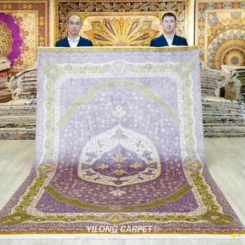 6'x9' Skatu Violeta Tradicionālo persiešu Guļamistabas Paklāju Rokām Mezgloti Zīda Paklājs (YL0275A)