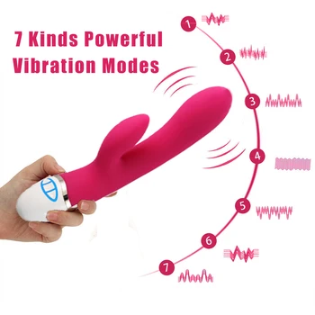 7 Ātrumu Multispeed Trušu Vibrators, Dildo G Spot Massager Klitora Stimulators caur USB portu Ūdensizturīgs Seksa Rotaļlietas Sieviete