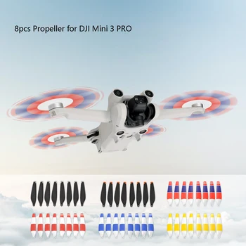 8pcs Propelleri, lai DJI Mini 3 Pro Dūkoņa 6030F Prop Piederumi Mazāk Zemāku Trokšņa Samazināšanas Ātri Atbrīvot Dzenskrūvi
