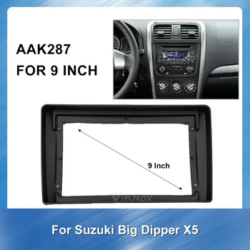 9 Collu 2Din Auto Radio Fascijas rāmis Suzuki Lielais Lācis 2013. gada X5 Auto DVD atskaņotājs Panelis Dash Komplekts, Montāža Apdare Dash Mount