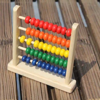 Abacus, Montessori Izglītības Rotaļlieta, Mini Koka Abacus Bērni Agri Matemātikas Mācību Rotaļlietu Numuri Uzskaiti, Aprēķinot Krelles