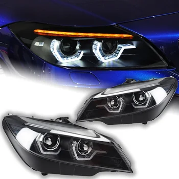 AKD Auto Optiskā BMW Z4 priekšējie Lukturi 2009-2016 E89 LED priekšējo Lukturu dienas gaitas lukturi Hid Lukturi Angel Eye Bi Xenon Gaismas Auto Piederumi